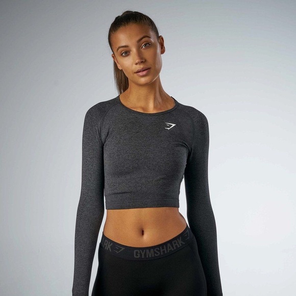 Gymshark Tops - Gymshark marl Seamless Crop Top